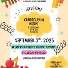 Curriculum Night poster and info